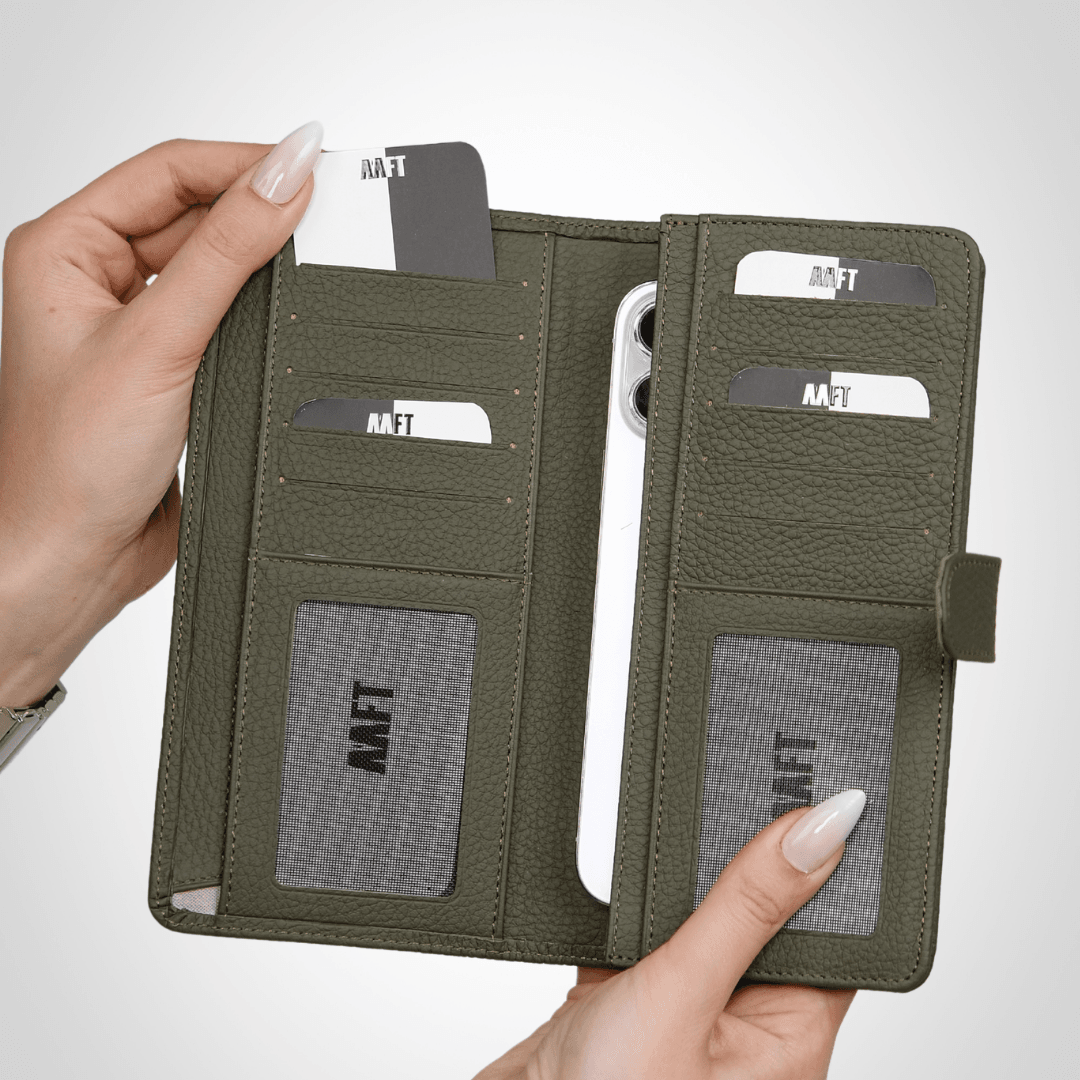Hakiki Deri Unisex Cüzdan – Telefon Bölmeli, İsim Yazılı, Kişiye Özel | Twist 2323