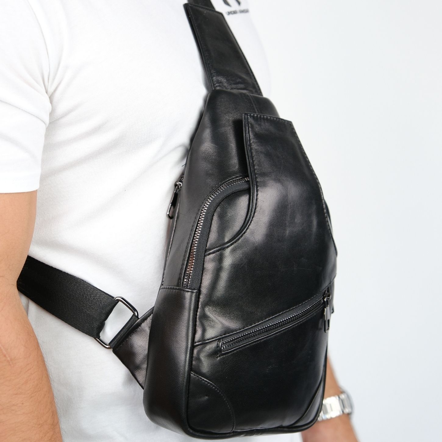 Hakiki Deri Body Bag Çanta - Askılı Fermuarlı / Body Bag 0303