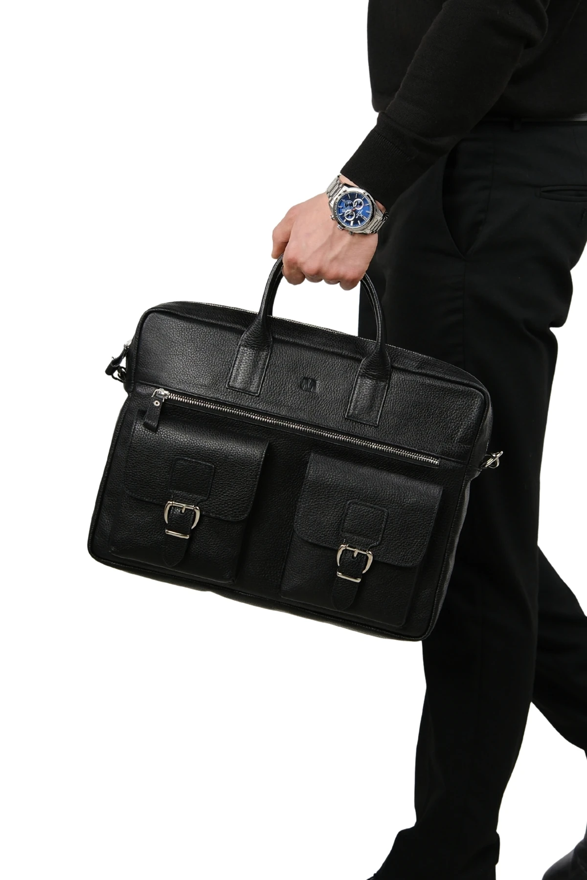 Hakiki Deri Laptop El Çantası – 16 inç Uyumlu, Çok Gözlü | Loreen 2230