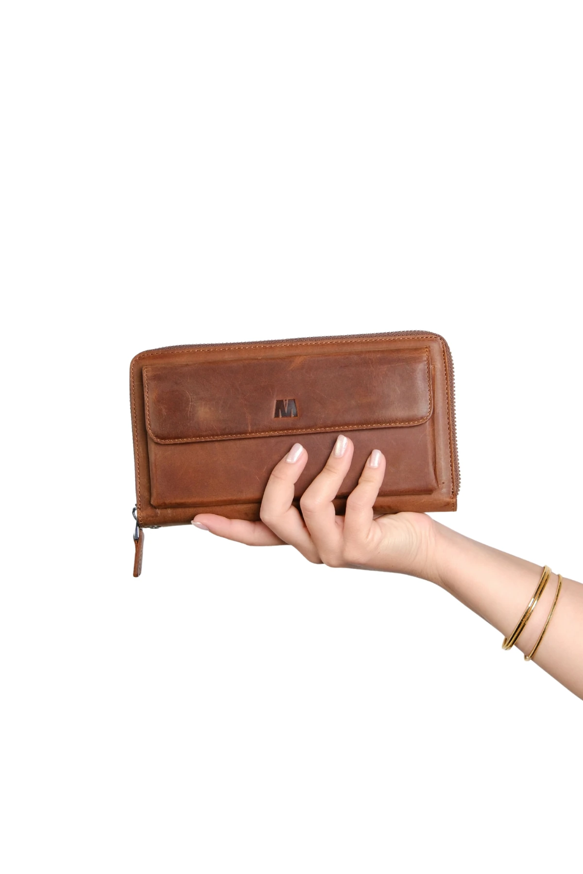 Hakiki Deri Unisex El Çantası | Canelia 1310 - Crazy Taba