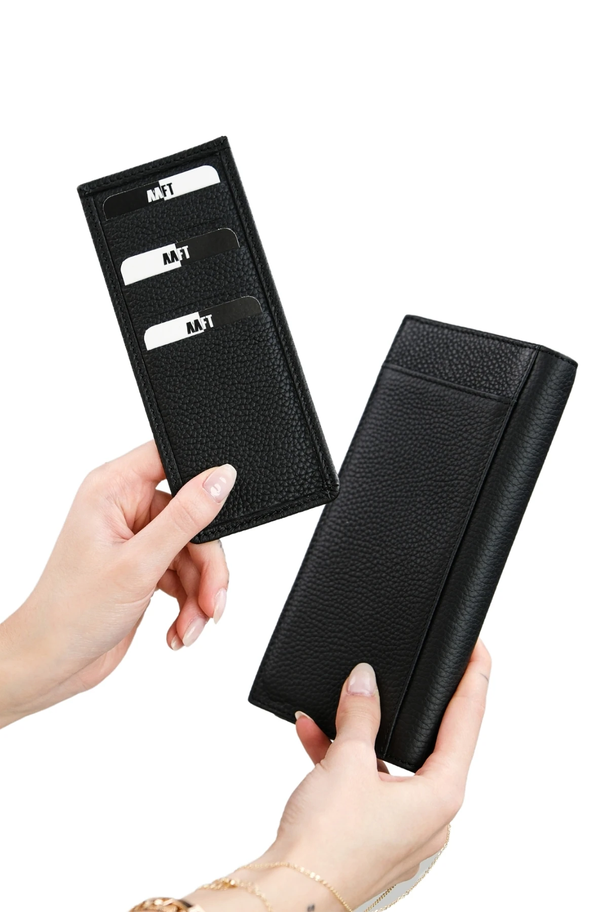 Hakiki Deri Cüzdan – Fermuarlı, Telefon Bölmeli, İsim Yazılı, Kişiye Özel | Lilyum 7286 - Flother Mat Siyah