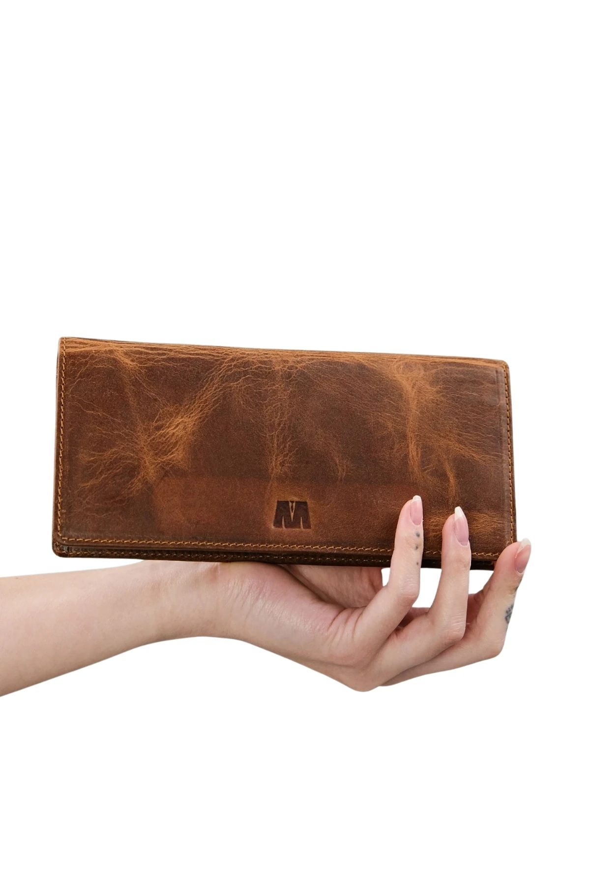 Hakiki Deri Unisex Telefon Bölmeli Cüzdan – Mıknatıslı, İsim Yazılı, Kişiye Özel | Golden 3367