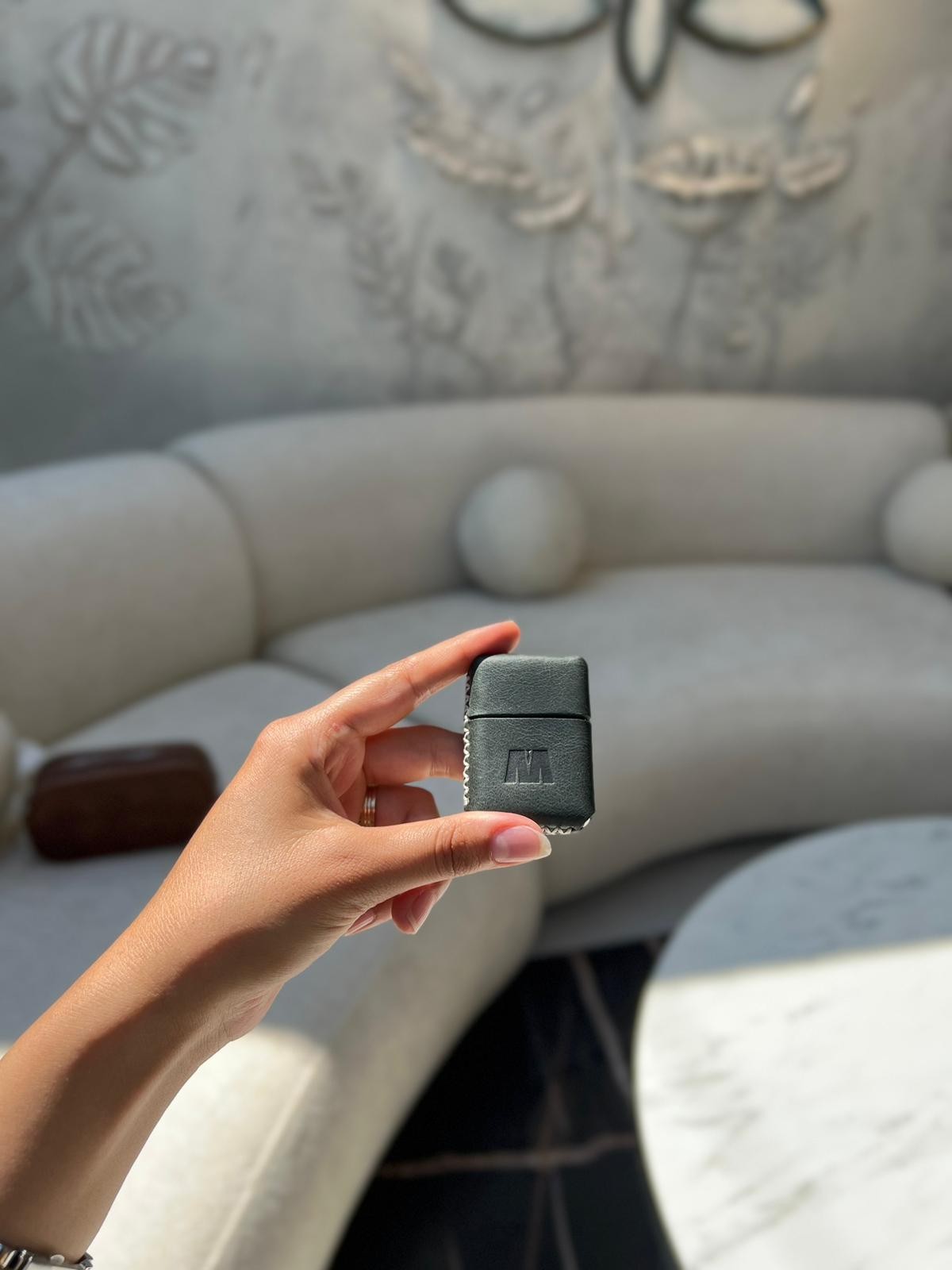 Deri Kılıflı Zippo Model Çakmak | Çakmak 5685 - Tiguan Haki