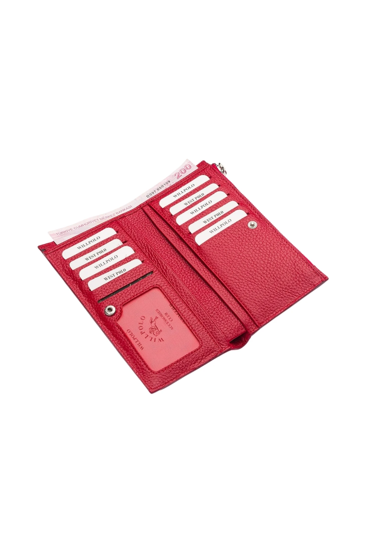 Hakiki Deri Kadın Cüzdan , Fermuarlı, İsim Yazılı, Kişiye Özel | West Polo - 6037