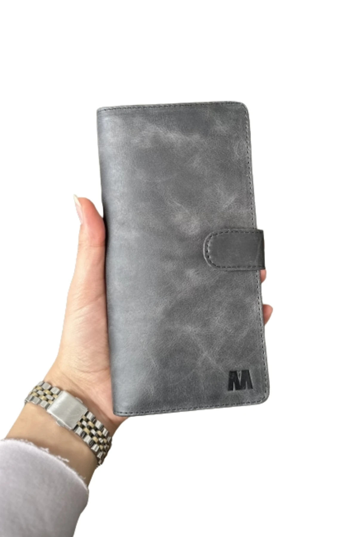 Hakiki Deri Unisex Cüzdan – Telefon Bölmeli, İsim Yazılı, Kişiye Özel | Twist 2323 - Tiguan Antrasit