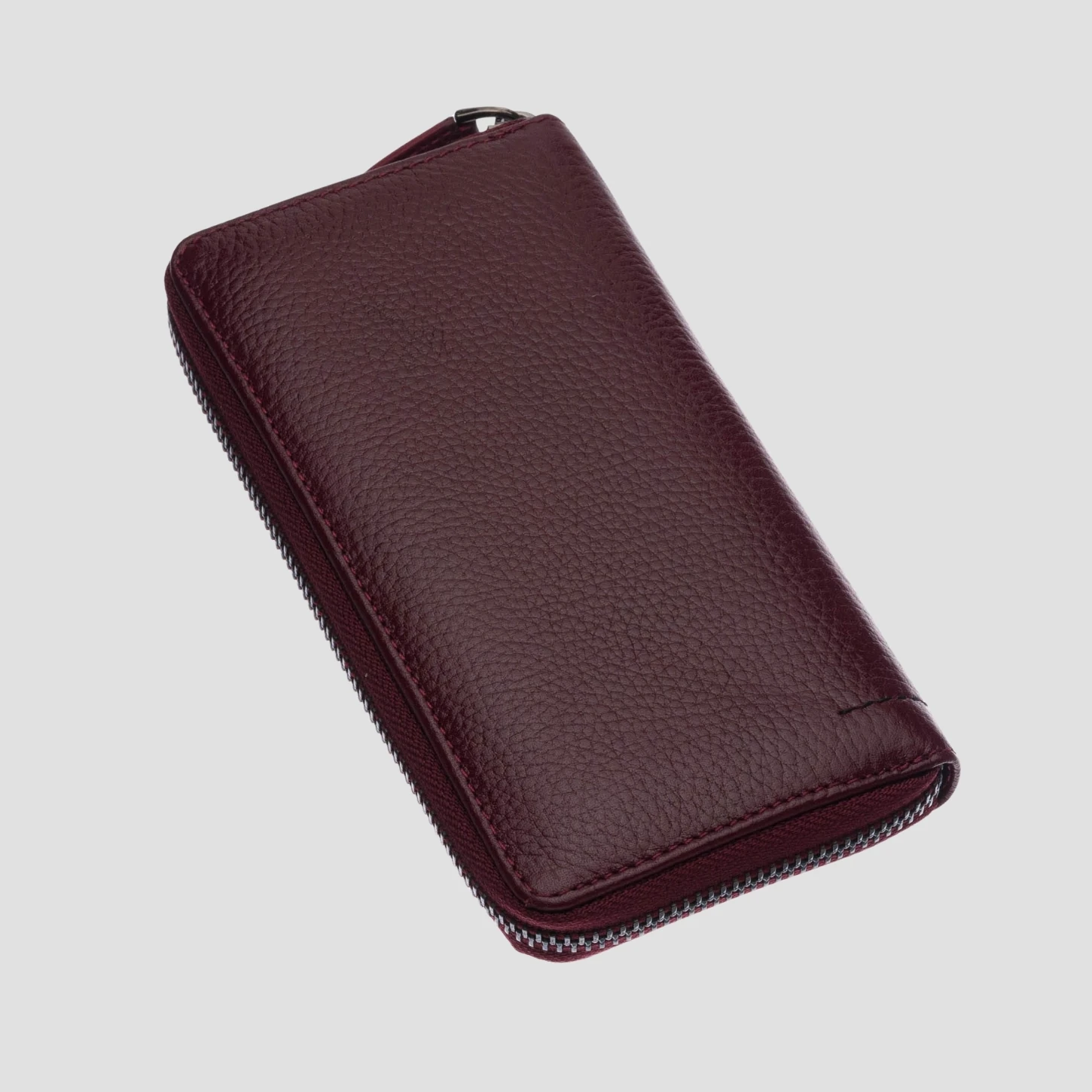 Hakiki Deri Kadın Cüzdan –Düz Dikişli, Fermuarlı, İsim Yazılı, Kişiye Özel | 8851