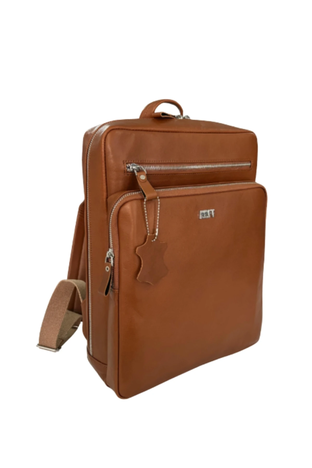 Hakiki Deri Unisex Sırt Çantası – Laptop Bölmeli, Suya Dayanıklı, Çok Gözlü | Roma 1251 - Napa Taba