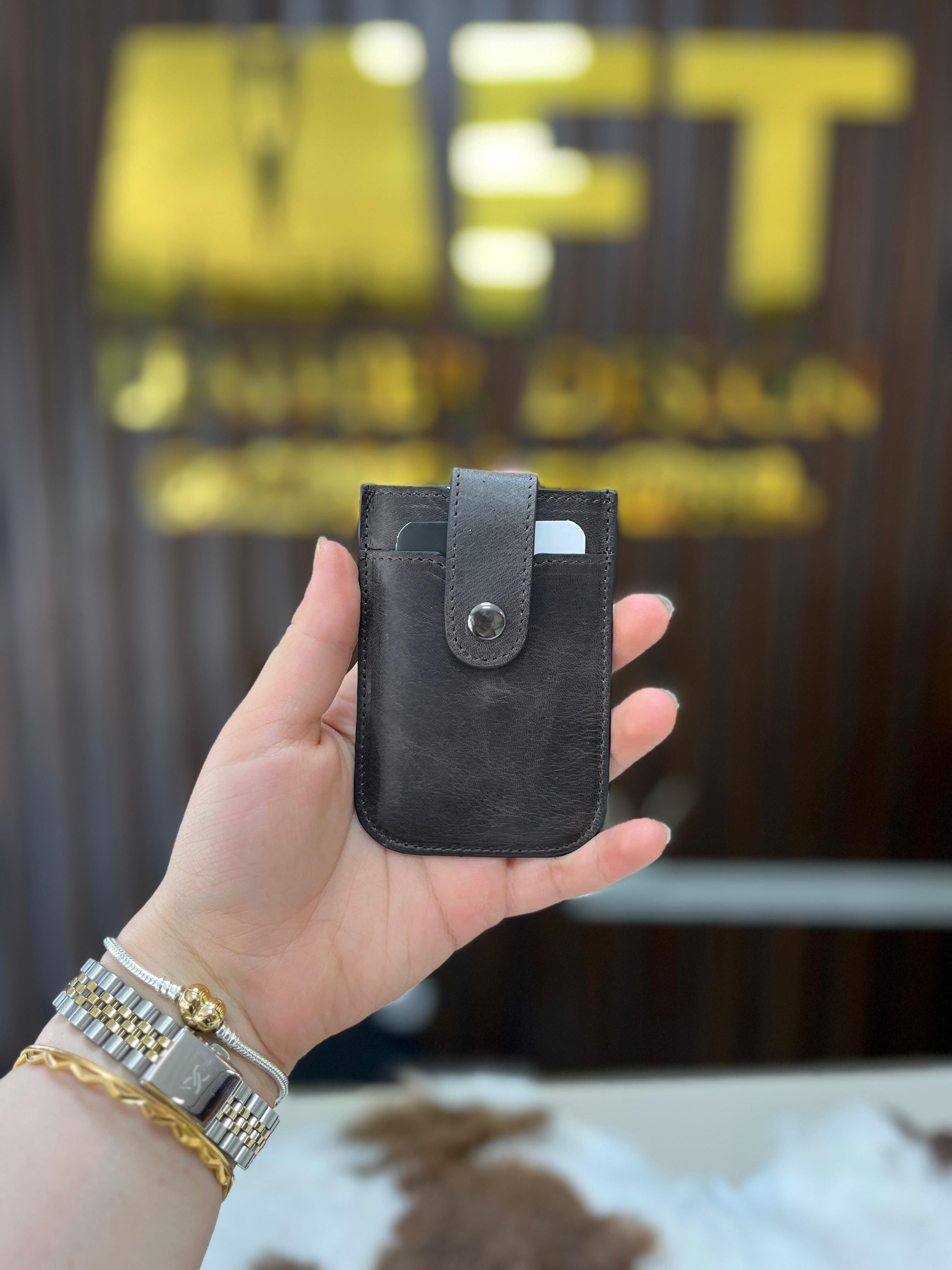 Hakiki Deri Unisex Kartlık – Kompakt, İsim Yazılı, Kişiye Özel | Vest 0776