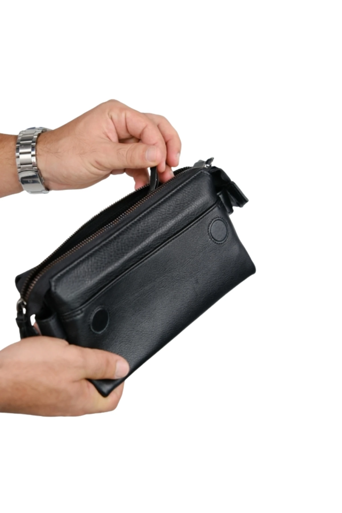 Hakiki Deri Unisex El Çantası – Bilek Tutma Kayışı, İsim Yazılı, Kişiye Özel | Boliva 9874