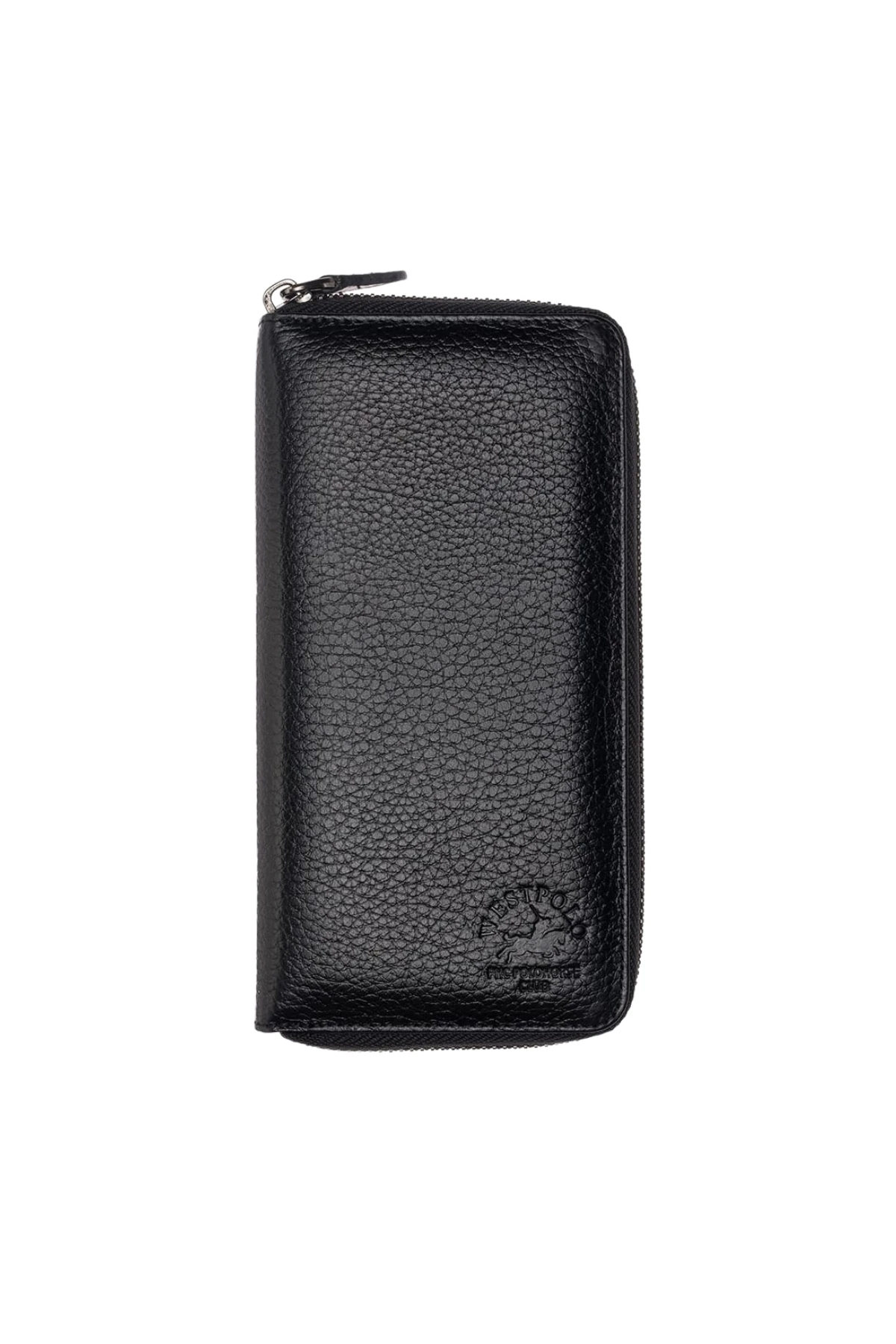 Hakiki Deri Kadın Cüzdan –Düz Dikişli, Fermuarlı, İsim Yazılı, Kişiye Özel | 8851 - Siyah