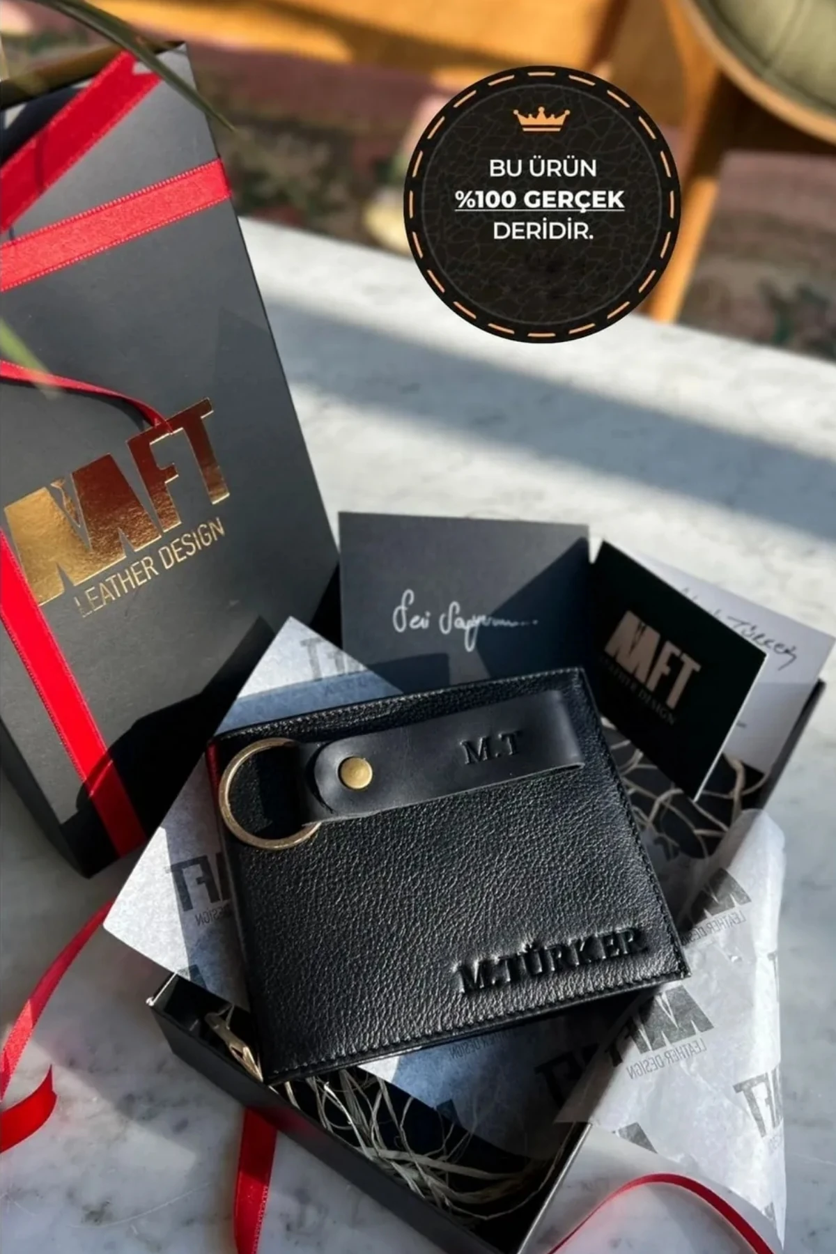 Hakiki Deri Erkek Cüzdan – İsim Yazılı, Kişiye Özel | Matte 6110