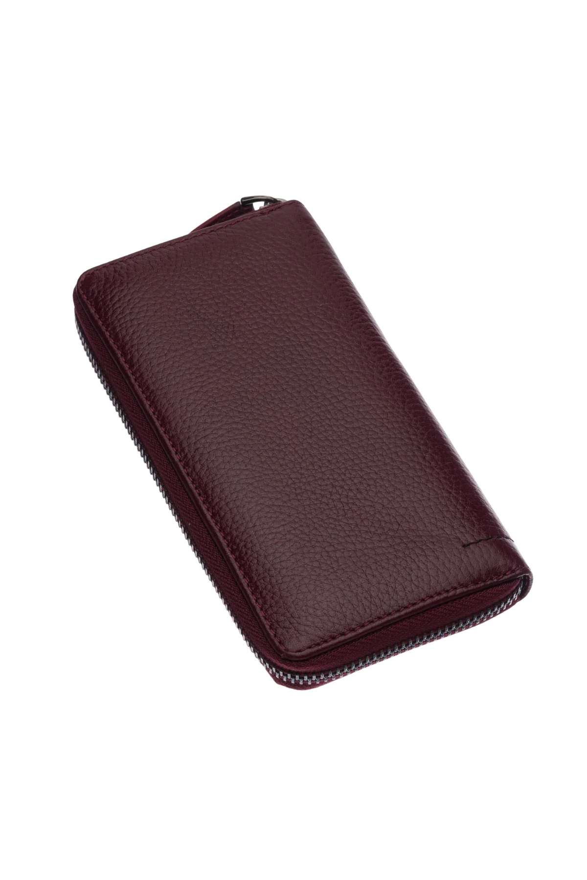 Hakiki Deri Kadın Cüzdan –Düz Dikişli, Fermuarlı, İsim Yazılı, Kişiye Özel | 8851