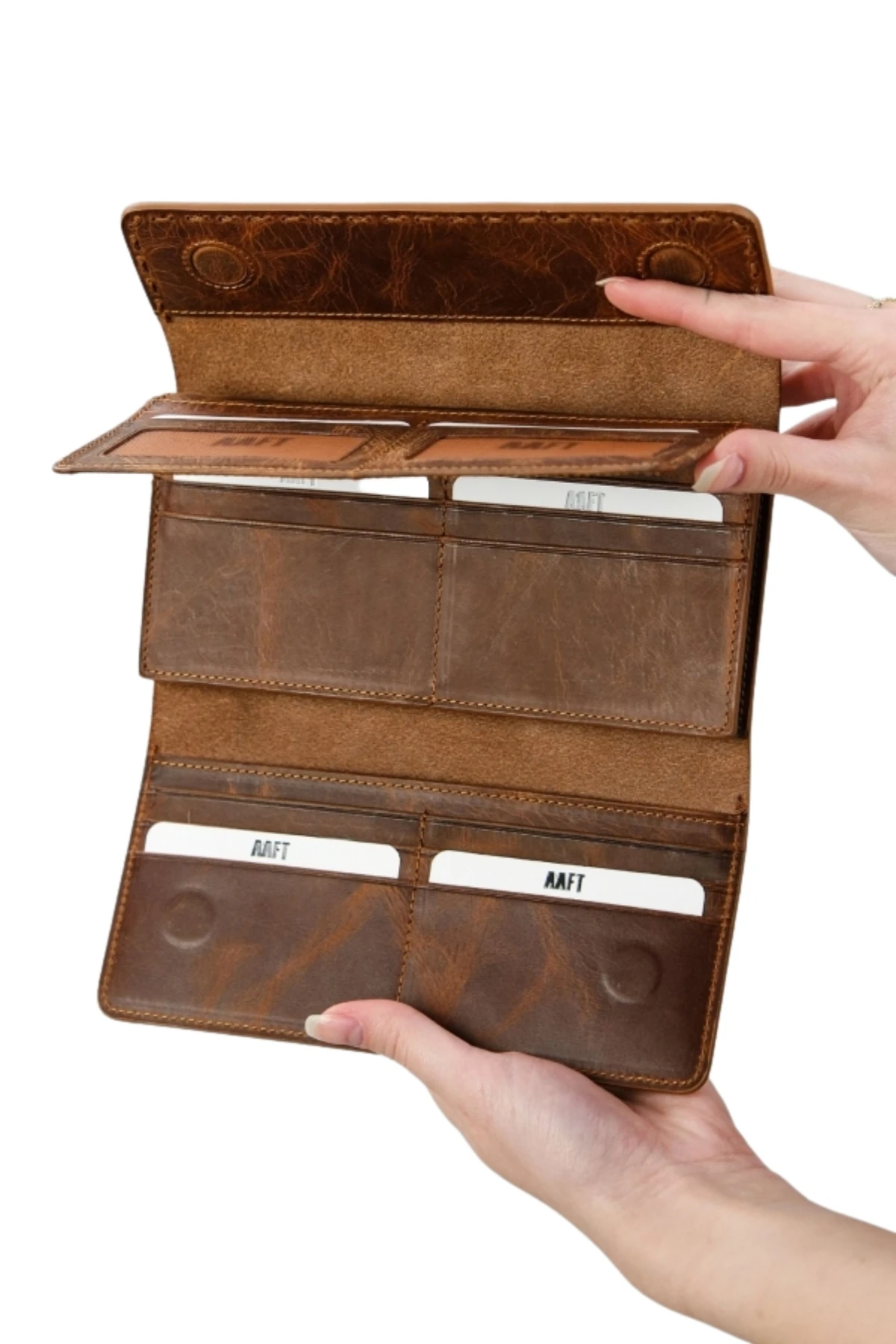 Hakiki Deri El Portföyü Cüzdan – Telefon Bölmeli, Mıknatıslı Kapaklı, Kişiye Özel | Hilton 8926