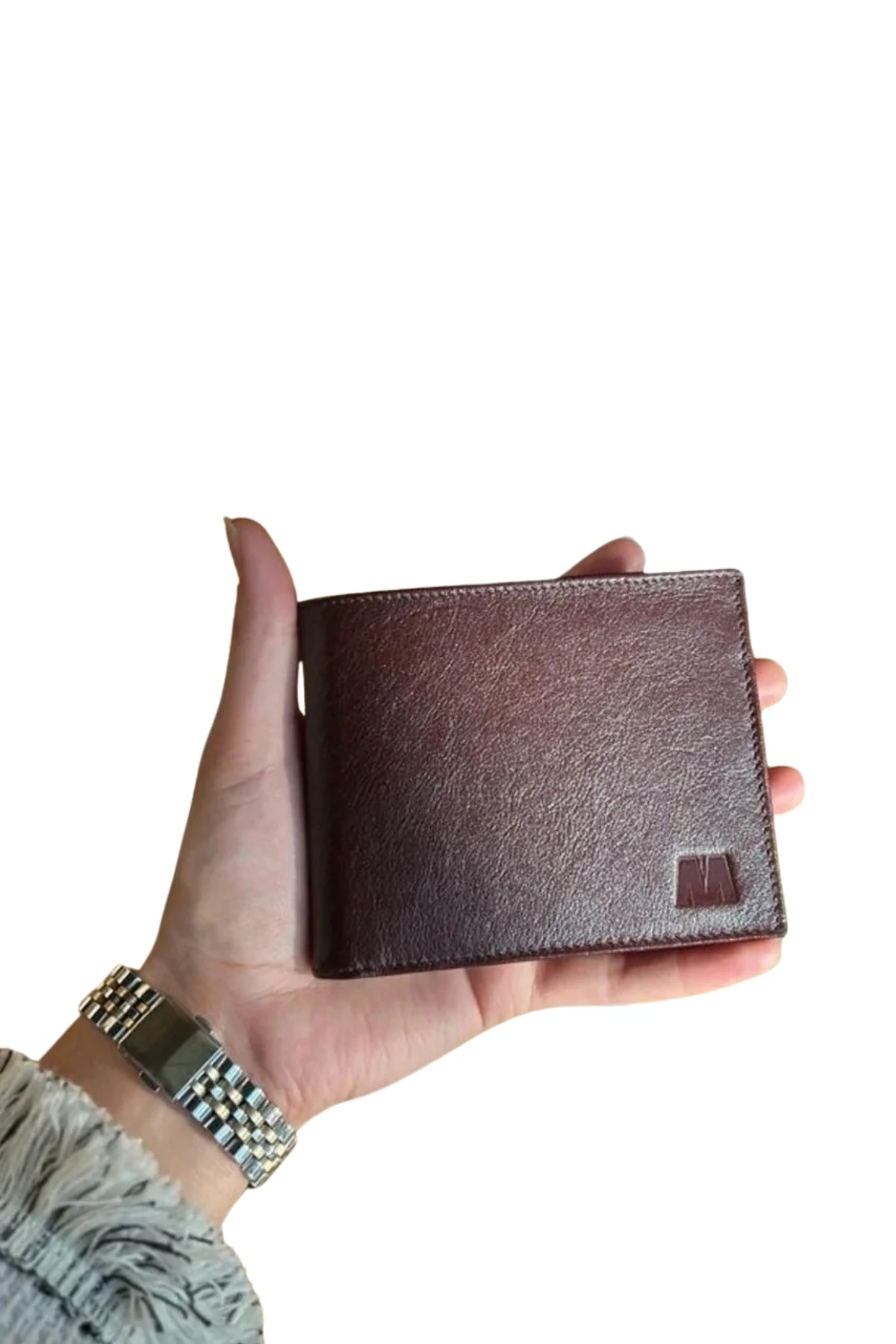 Hakiki Deri Erkek Cüzdan – İsim Yazılı, Kişiye Özel | Matte 6110 - Napa Kızıl Kahve