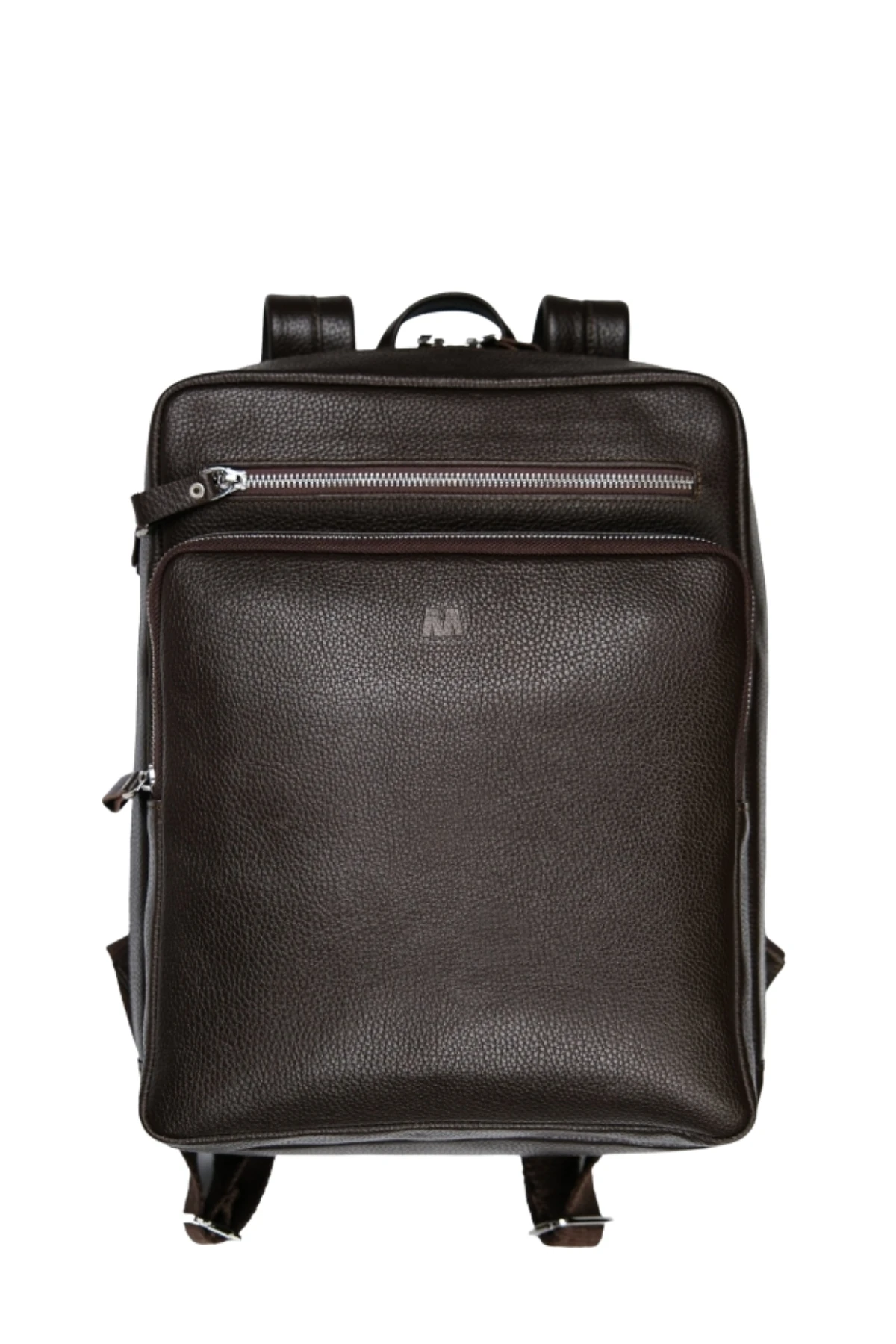 Hakiki Deri Unisex Sırt Çantası – Laptop Bölmeli, Suya Dayanıklı, Çok Gözlü | Roma 1251 - Flother Kahve