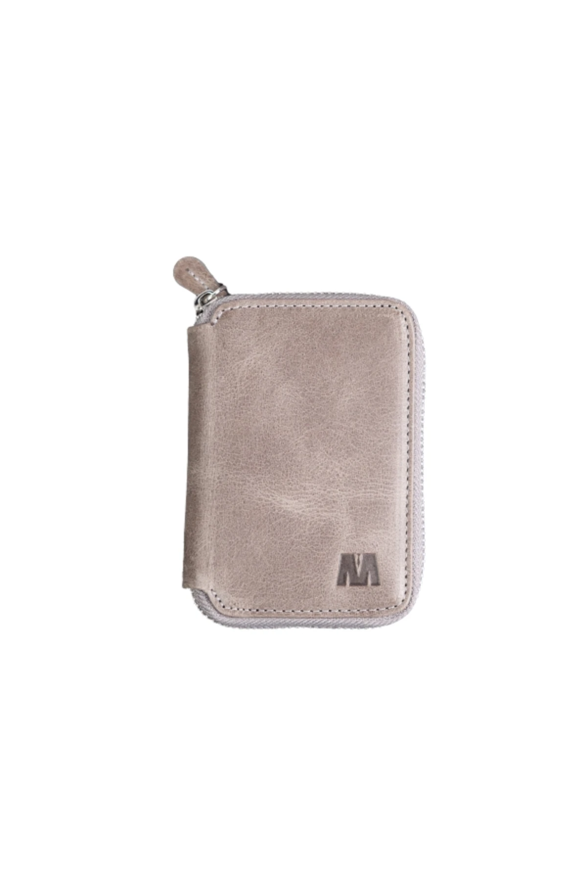 Hakiki Deri Unisex Fermuarlı Cüzdan | Lotus 1616 - Tiguan Gri