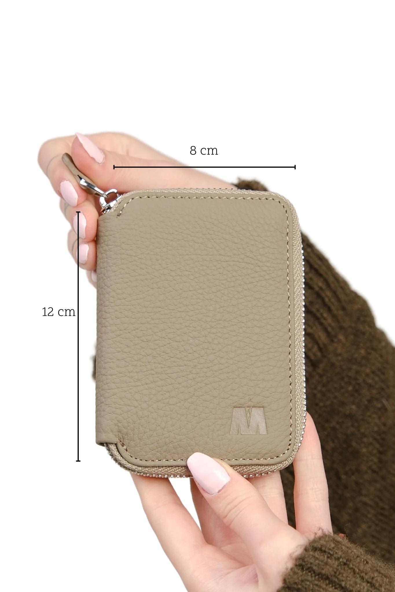 Hakiki Deri Unisex Fermuarlı Cüzdan | Lotus 1616 - Flother Vizon