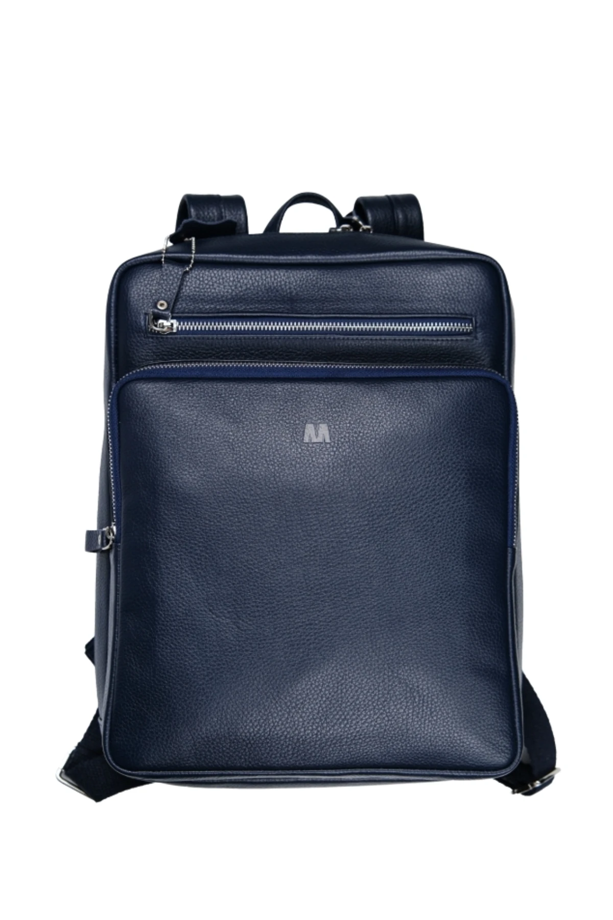 Hakiki Deri Unisex Sırt Çantası – Laptop Bölmeli, Suya Dayanıklı, Çok Gözlü | Roma 1251 - Flother Lacivert