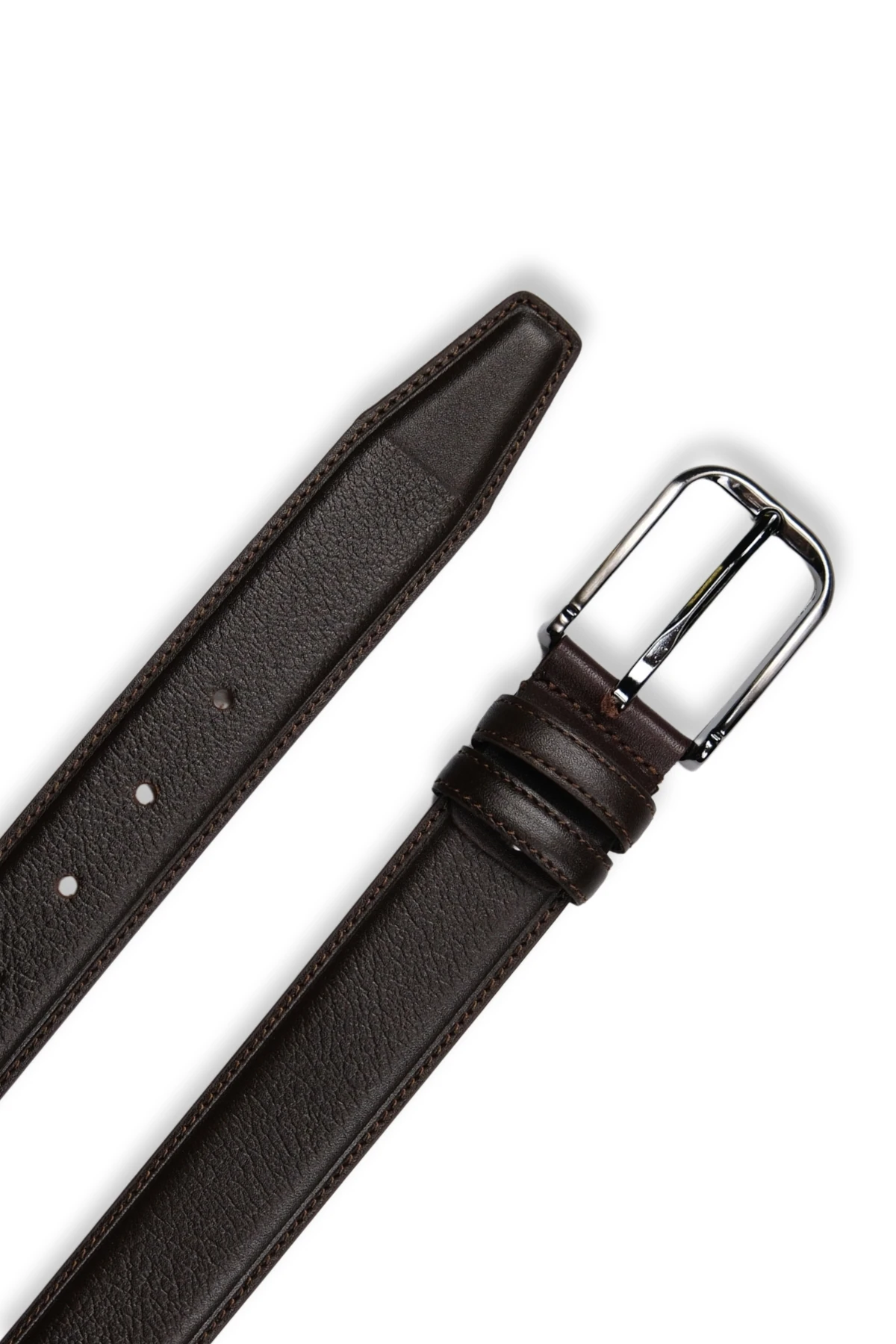 Hakiki Deri Erkek Kemer – Desenli, 3,5 cm, Kahve | 9062