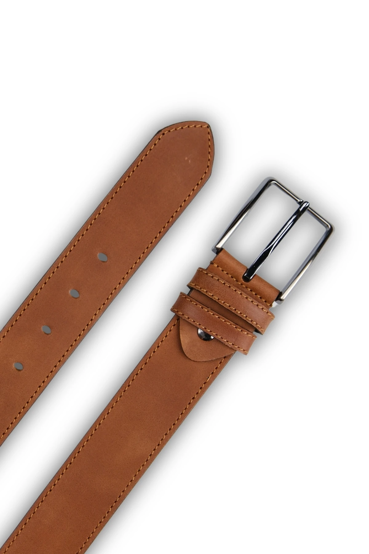 Hakiki Deri Erkek Eskitme Kemer – 4 cm, Taba | 7847