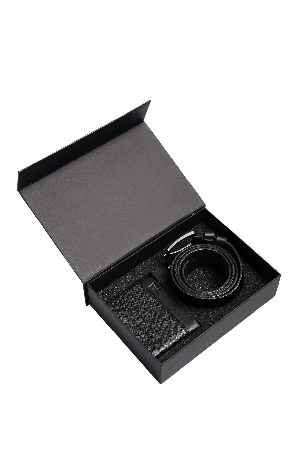 Hakiki Deri Klasik Kemer ve Milano Cüzdan Kutulu Set