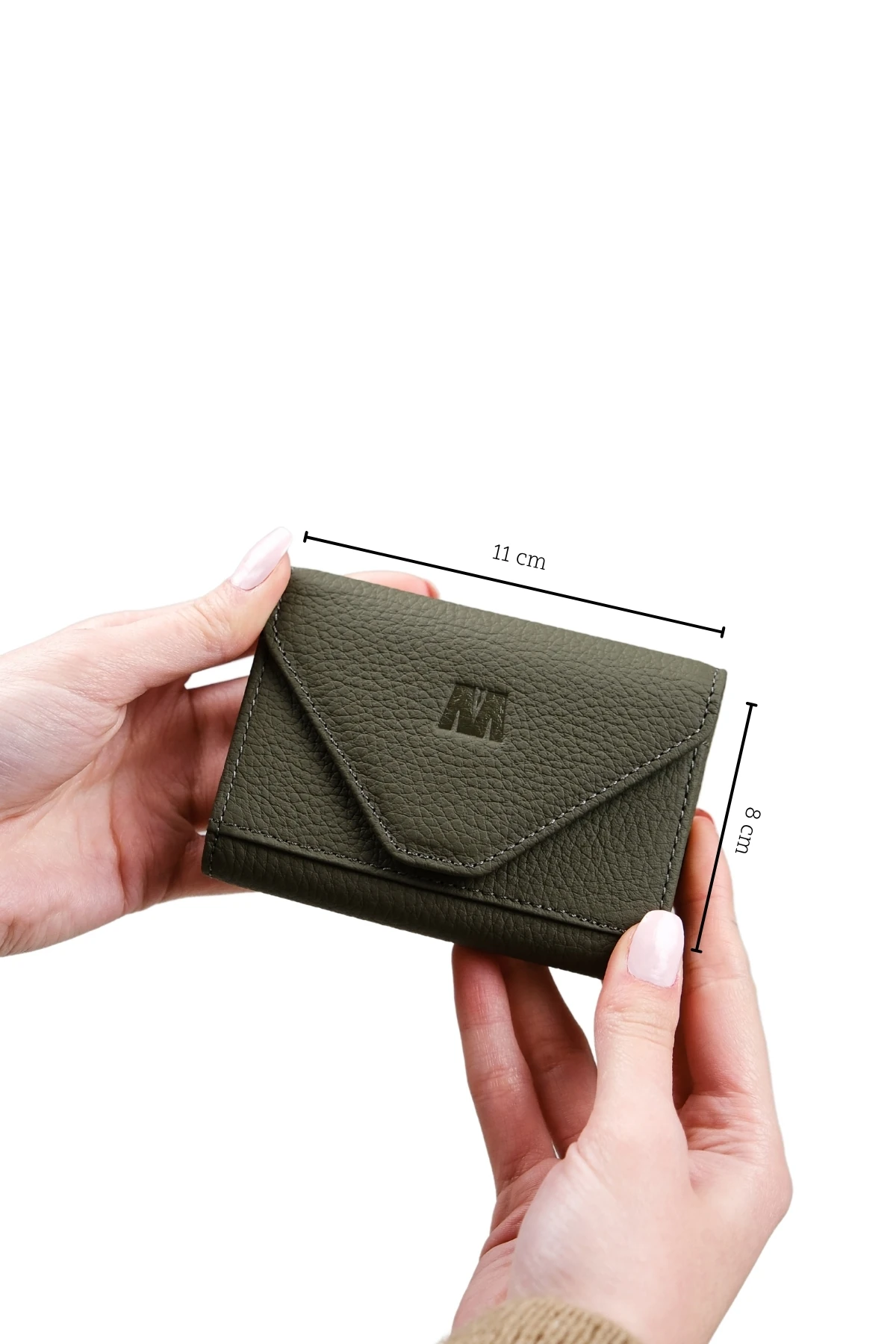 Hakiki Deri Kadın Akordiyon Cüzdan – Mıknatıslı Kapaklı, İsim Yazılı, Kişiye Özel | Mia 2190 - Flother Mat Haki