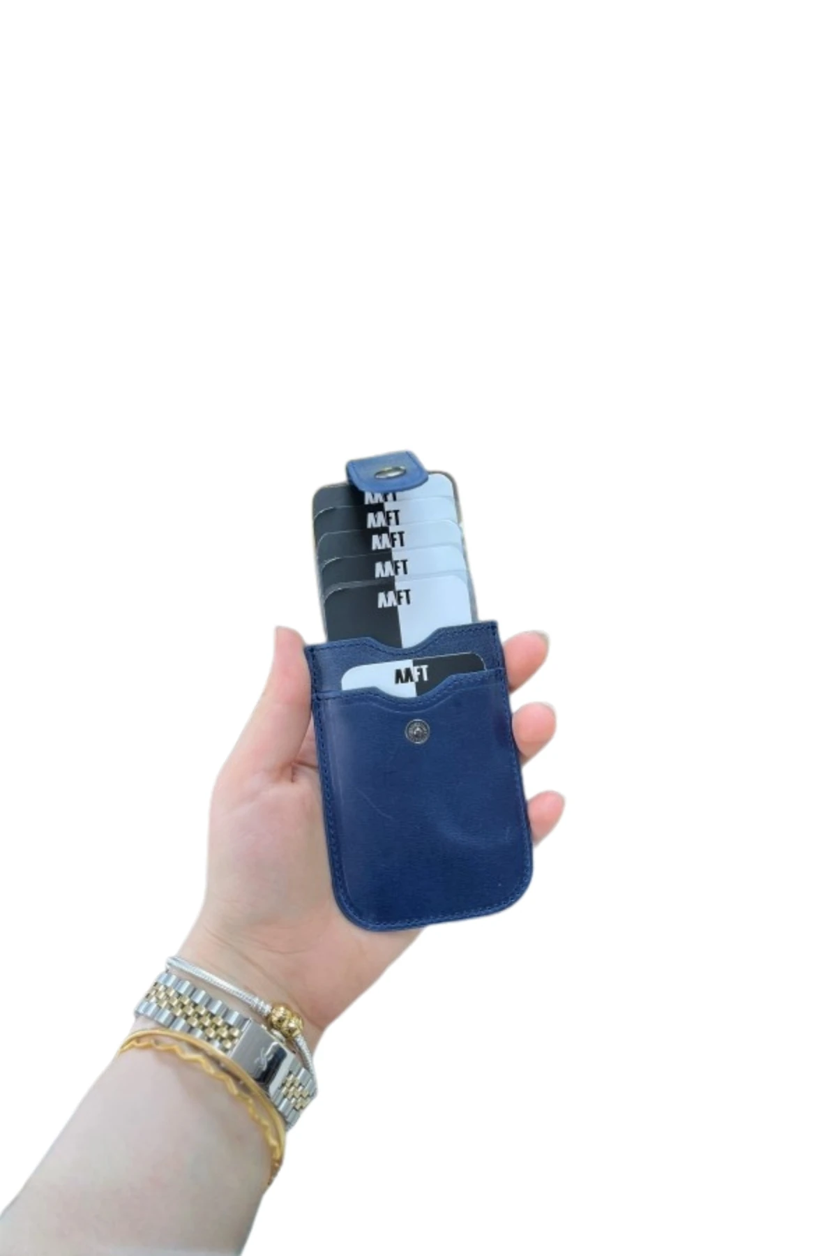 Hakiki Deri Unisex Kartlık – Kompakt, İsim Yazılı, Kişiye Özel | Vest 0776 - Tiguan Lacivert