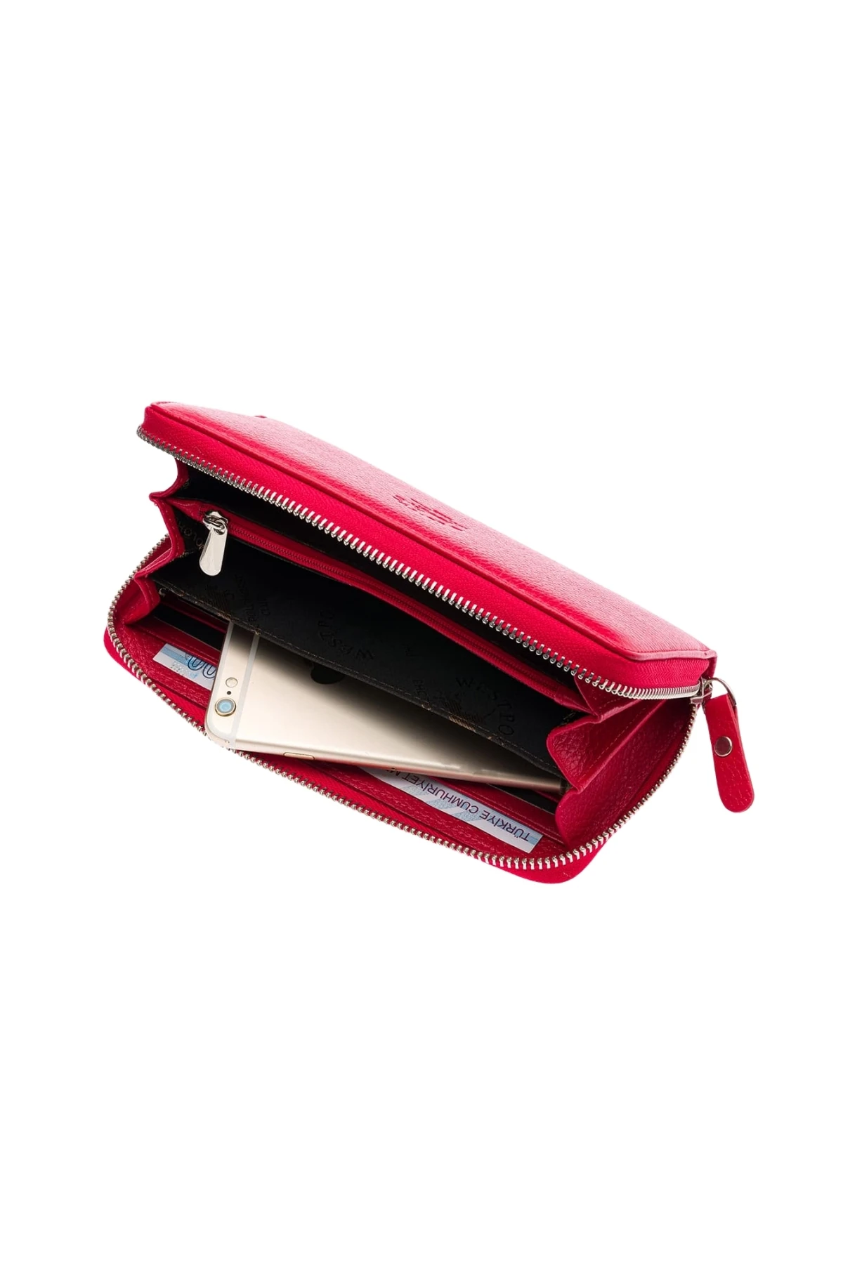 Hakiki Deri Kadın Cüzdan , Fermuarlı, İsim Yazılı, Kişiye Özel | West Polo - 4722