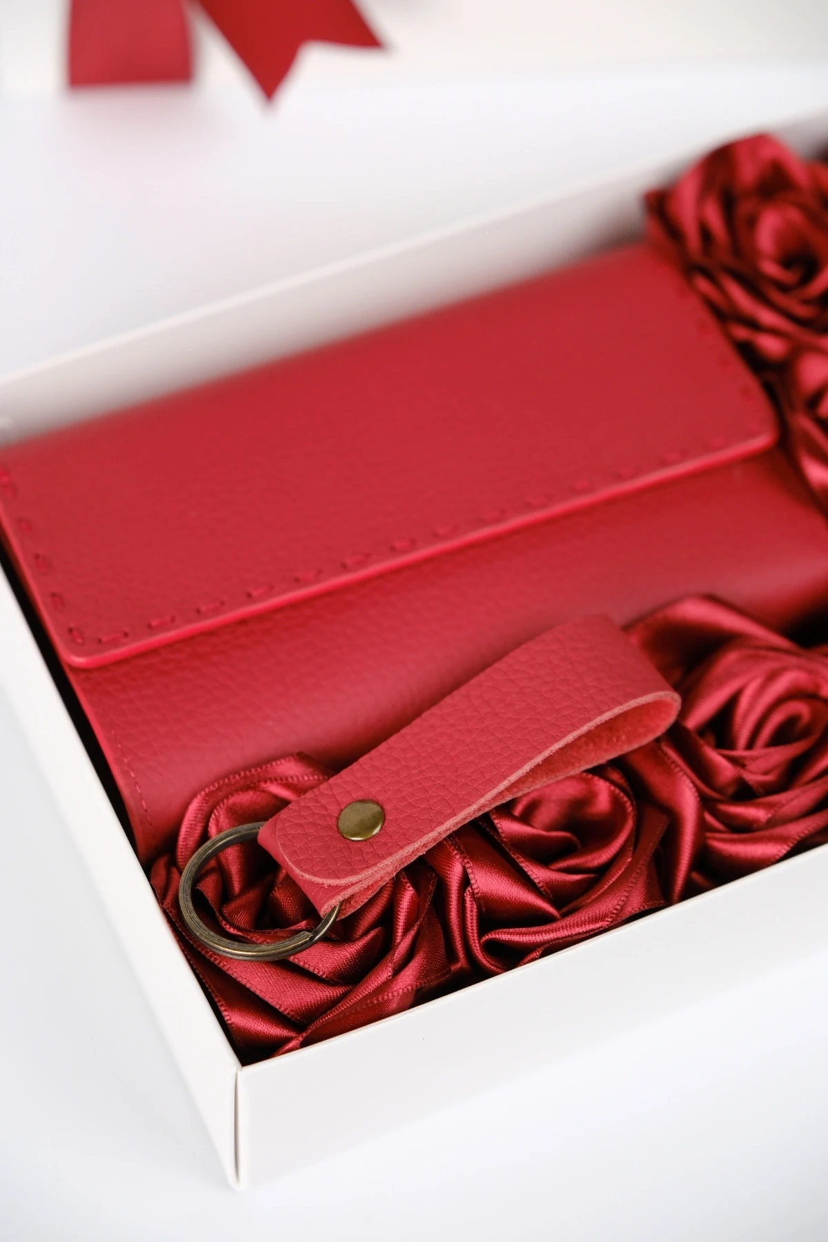 Premium El Yapımı Saten Gül Kutusu - Rose Box (Kutu ve Gül)