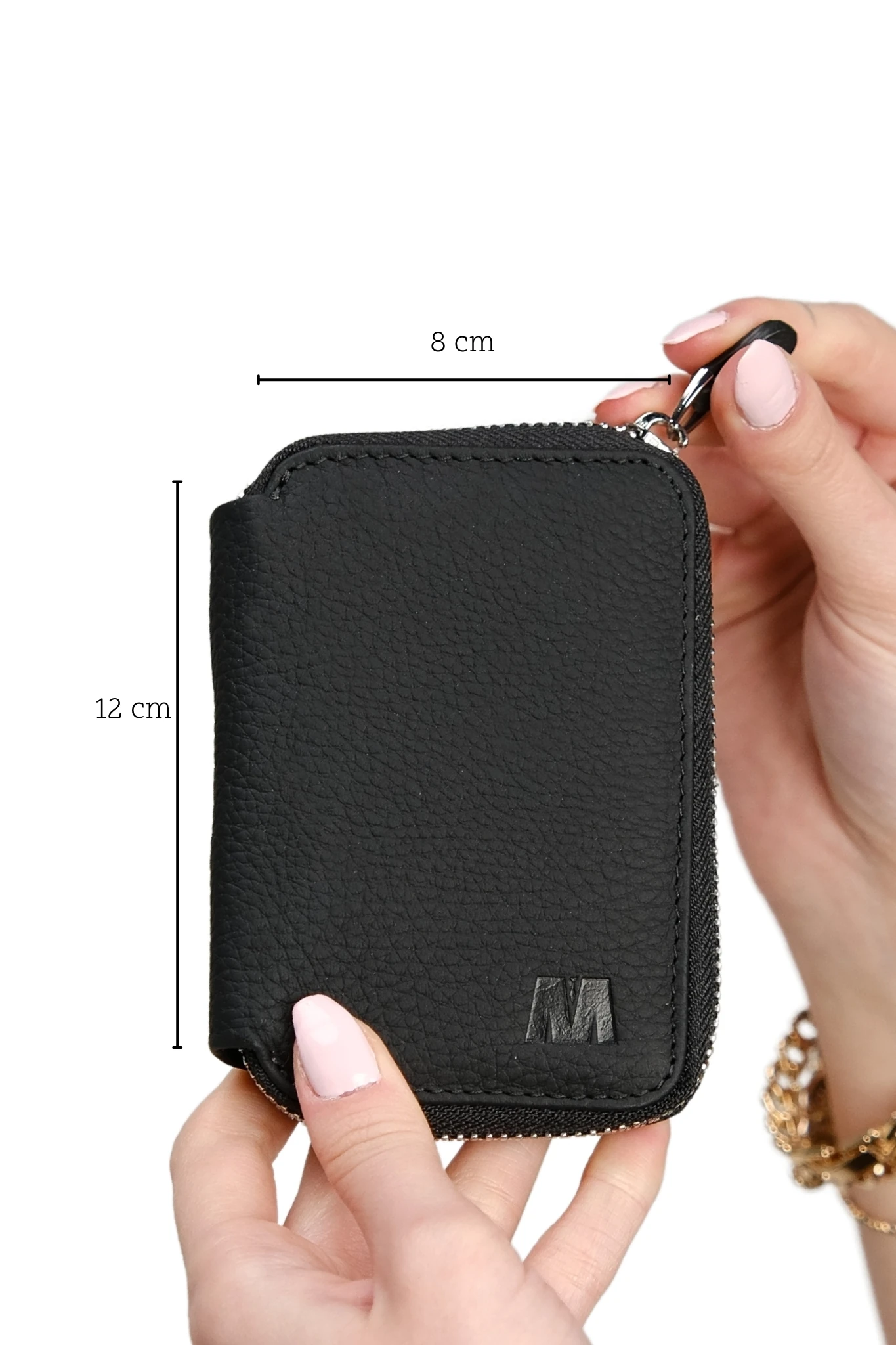 Hakiki Deri Unisex Fermuarlı Cüzdan | Lotus 1616 - Flother Mat Siyah