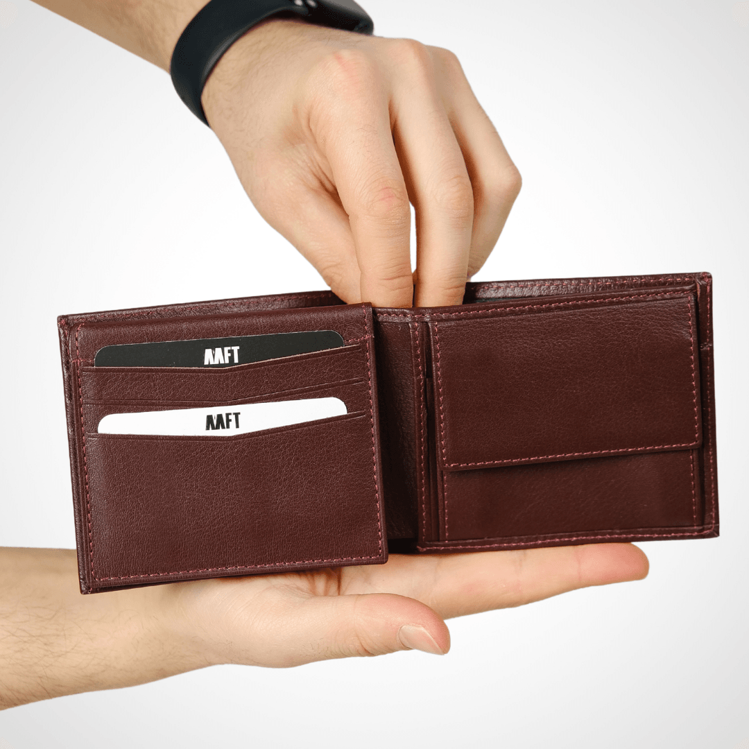 Hakiki Deri Bozuk Paralı Erkek Cüzdan – İsim Yazılı, Kişiye Özel | Bond 7110