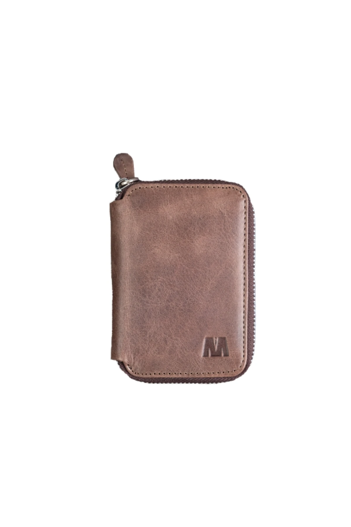 Hakiki Deri Unisex Fermuarlı Cüzdan | Lotus 1616 - Tiguan Kahve