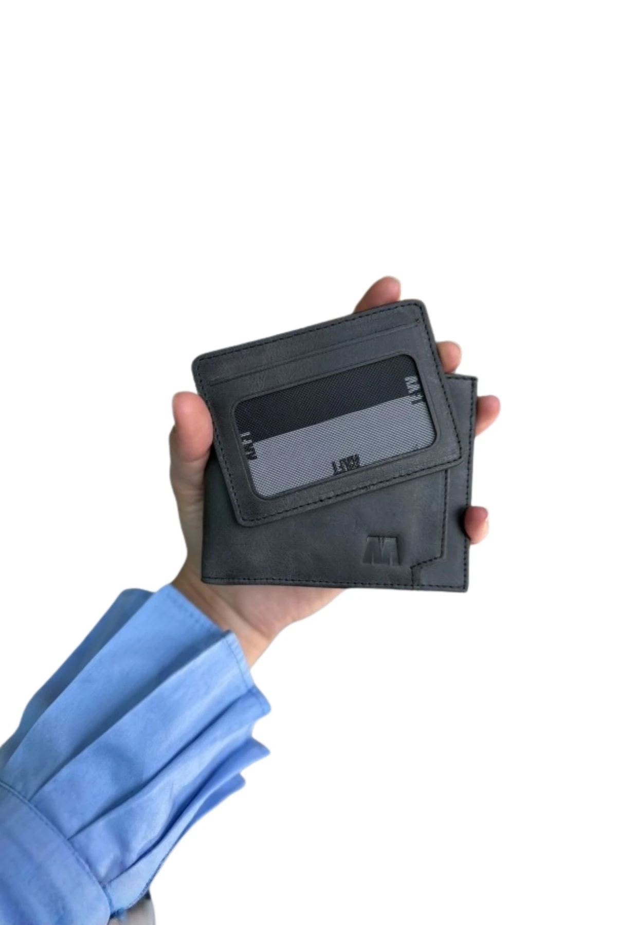 Hakiki Deri Erkek Cüzdan Seti - İsim Yazılı, Kişiye Özel Kartlık ve Anahtarlık | Paris 1204