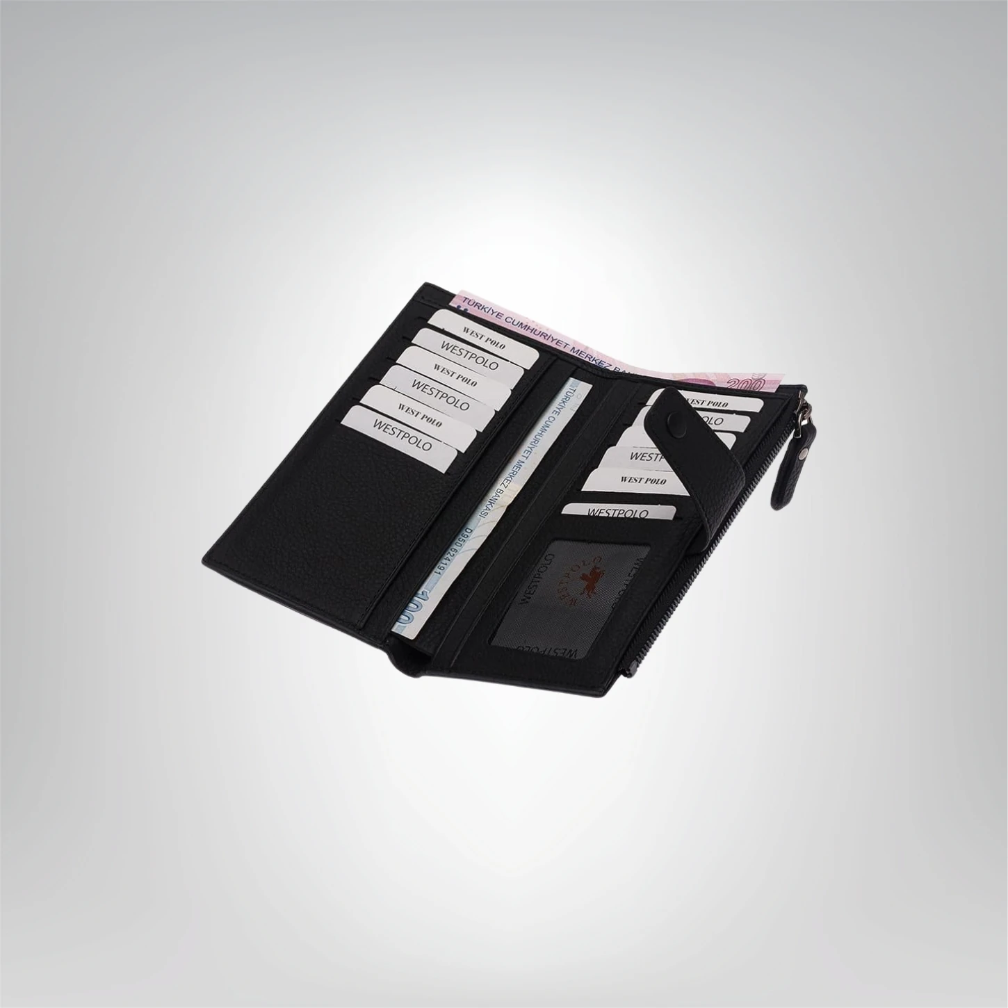 Hakiki Deri Kadın Cüzdan –Düz Dikişli, Fermuarlı, İsim Yazılı, Kişiye Özel | 3761