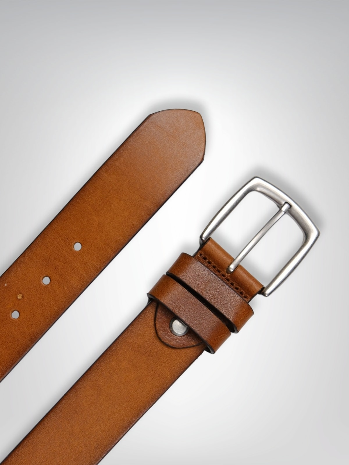 Hakiki Deri Erkek Kemer – Düz Dikiş, 4 cm, Taba | 2550