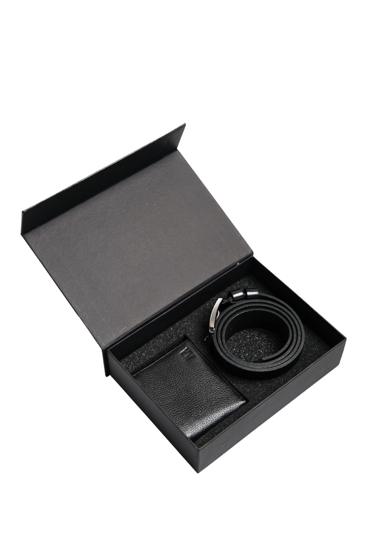 Hakiki Deri Klasik Kemer ve Bond Cüzdan Kutulu Set