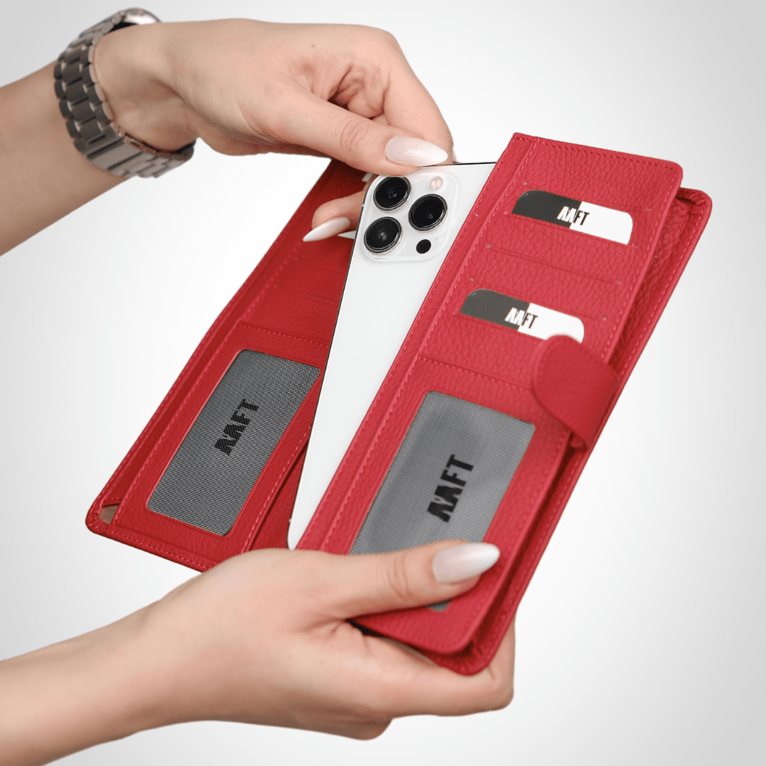 Hakiki Deri Unisex Cüzdan – Telefon Bölmeli, İsim Yazılı, Kişiye Özel | Twist 2323