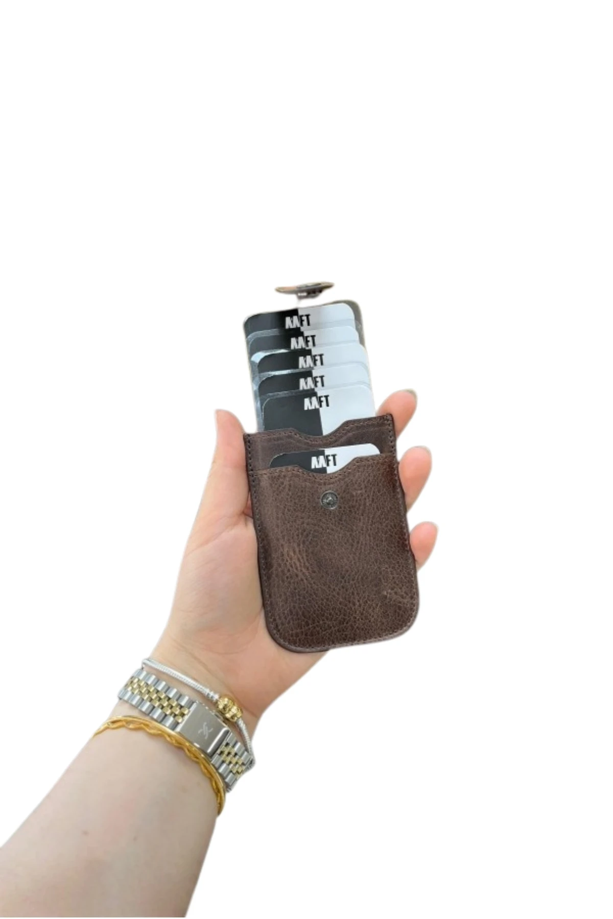 Hakiki Deri Unisex Kartlık – Kompakt, İsim Yazılı, Kişiye Özel | Vest 0776 - Tiguan Kahve