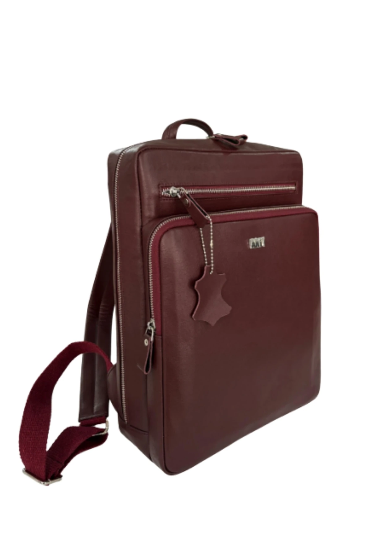 Hakiki Deri Unisex Sırt Çantası – Laptop Bölmeli, Suya Dayanıklı, Çok Gözlü | Roma 1251 - Napa Bordo