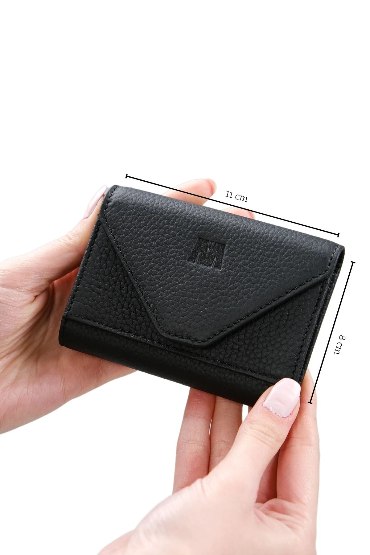 Hakiki Deri Kadın Akordiyon Cüzdan – Mıknatıslı Kapaklı, İsim Yazılı, Kişiye Özel | Mia 2190 - Flother Mah Siyah