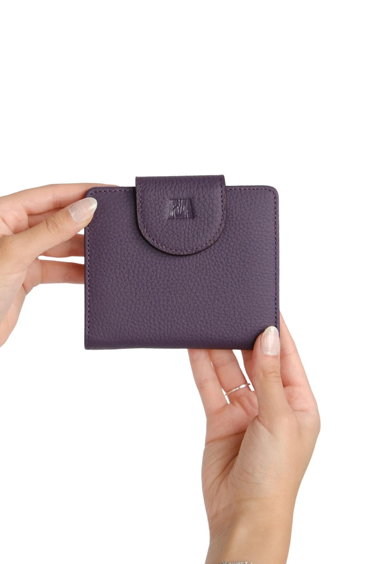 Hakiki Deri Kadın Cüzdan | Mira 1437 - Flother Mat Mor