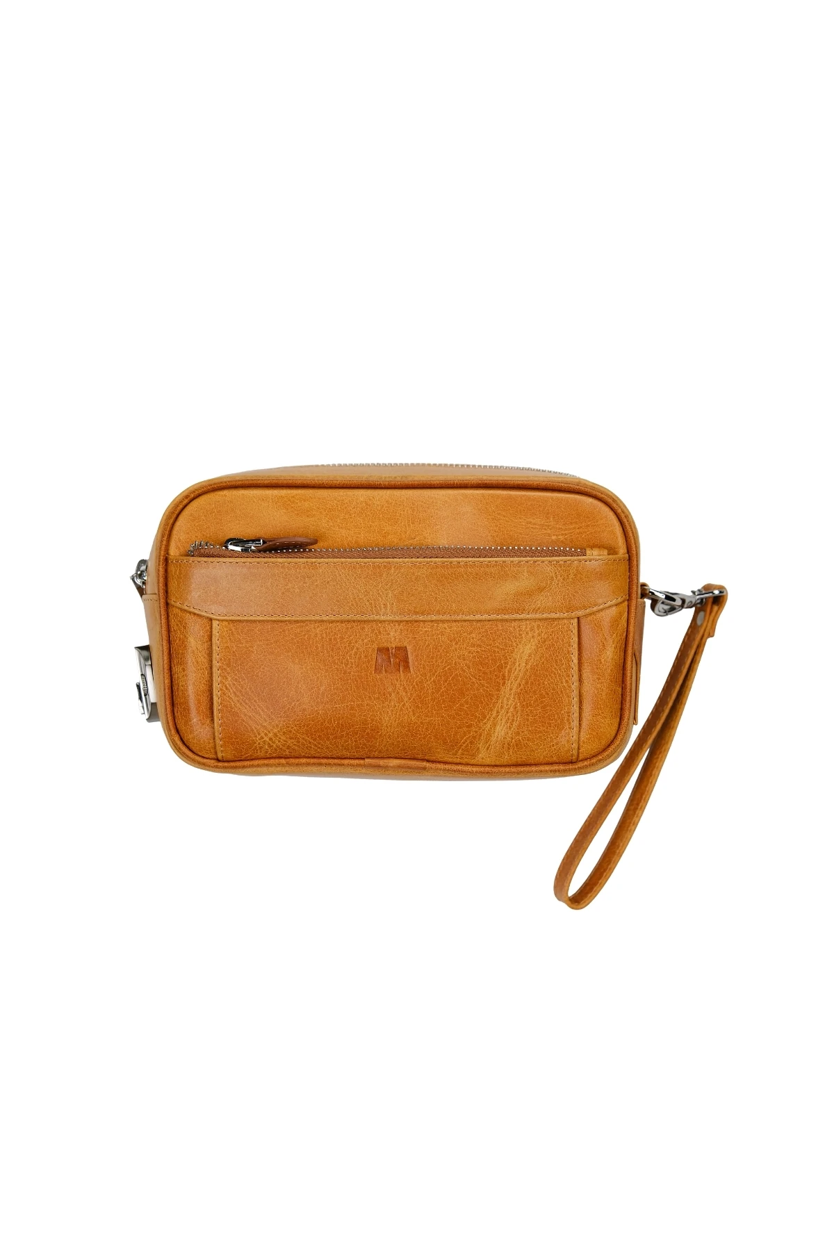 Hakiki Deri Kilitli Unisex El Çantası | Carew 6657 - Tiguan Camel