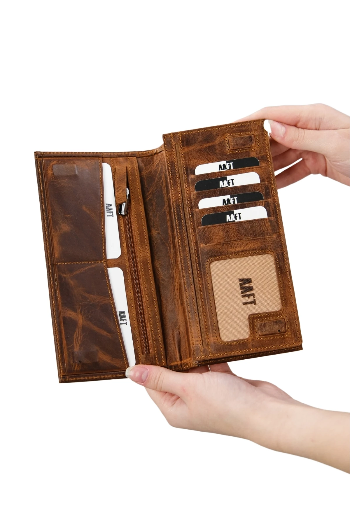 Hakiki Deri Cüzdan – Fermuarlı, Telefon Bölmeli, İsim Yazılı, Kişiye Özel | Lilyum 7286