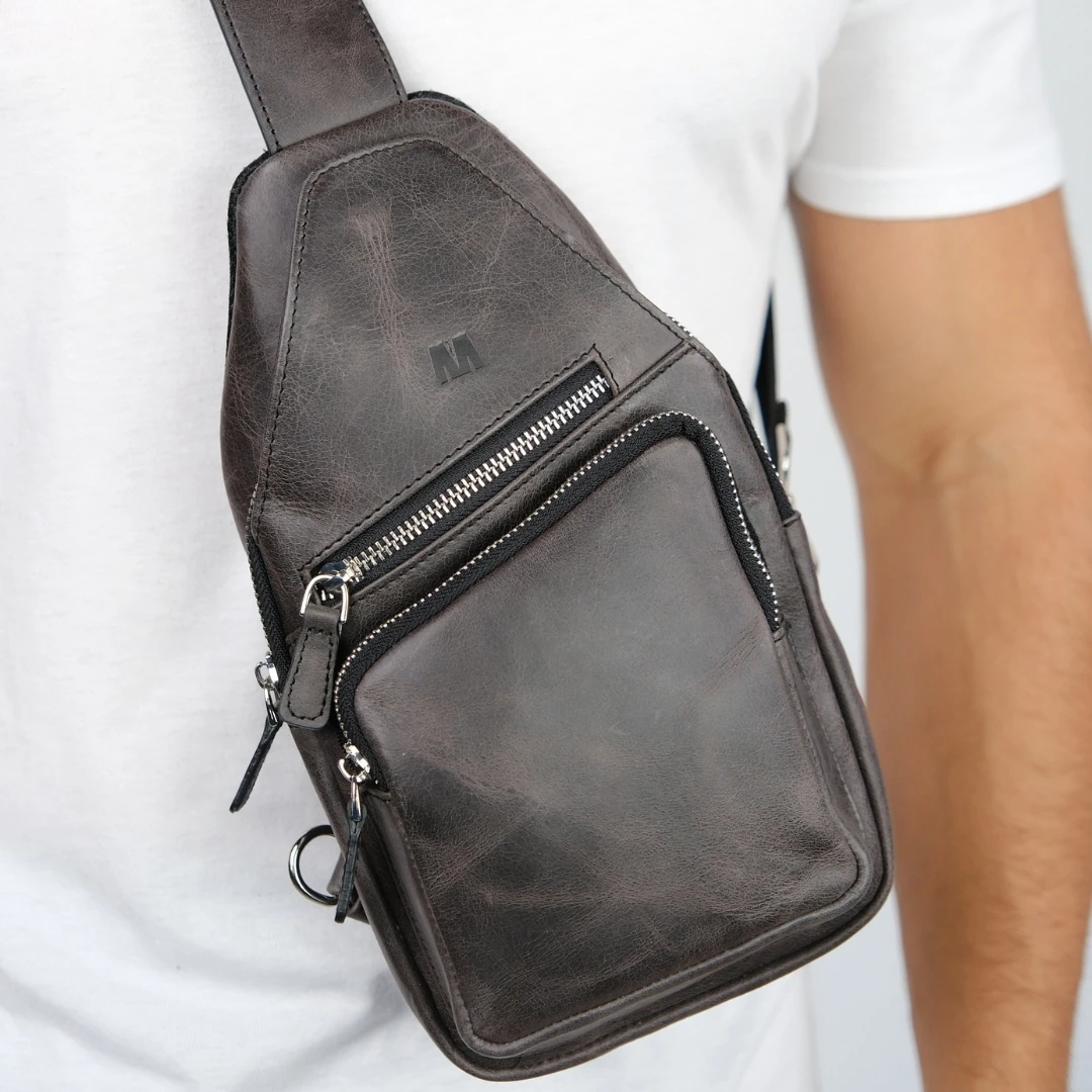 Hakiki Deri Unisex Çapraz Çanta – Kişiye Özel, İsim Baskılı | Baggy 6981