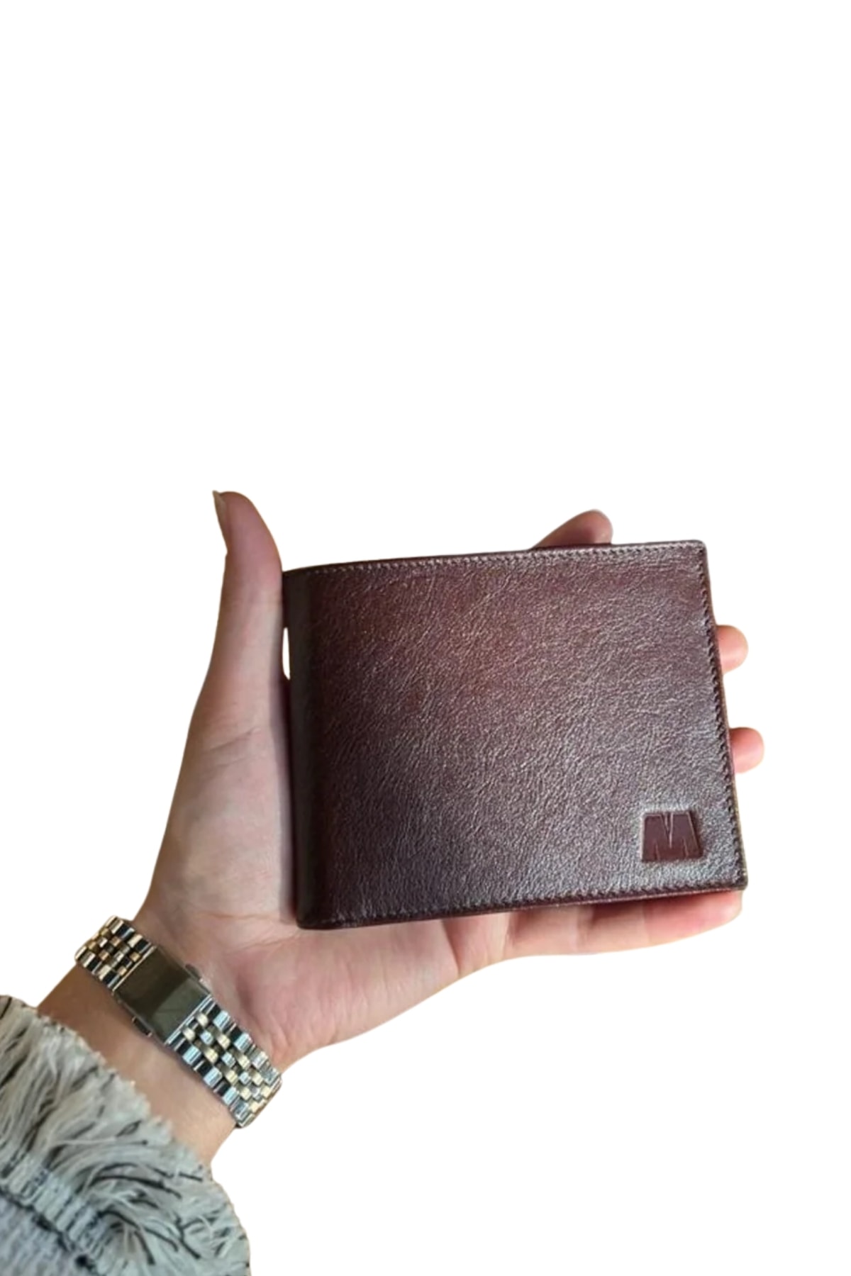 Hakiki Deri Erkek Cüzdan – İsim Yazılı, Kişiye Özel | Matte 6110 - Napa Kızıl Kahve