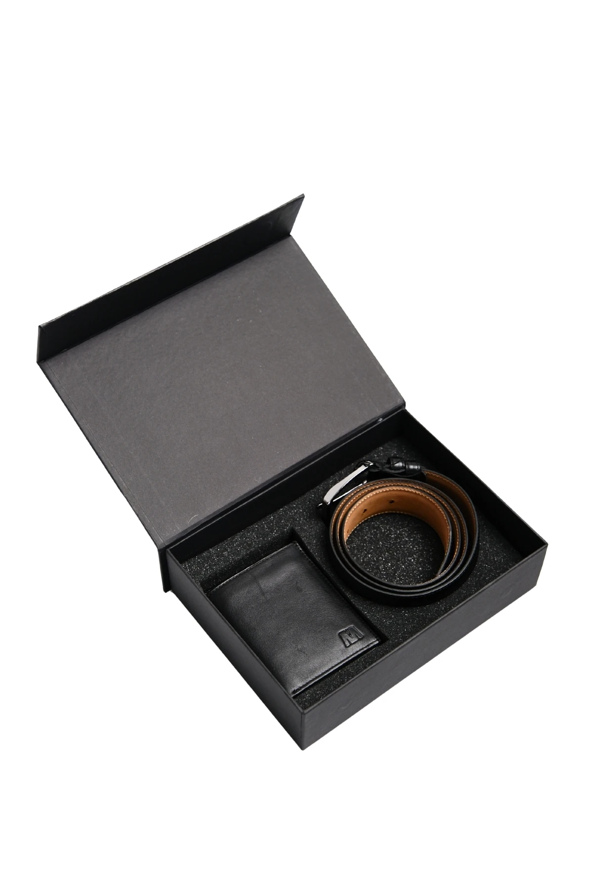 Hakiki Deri Spor Kemer ve Berlin Cüzdan Kutulu Set