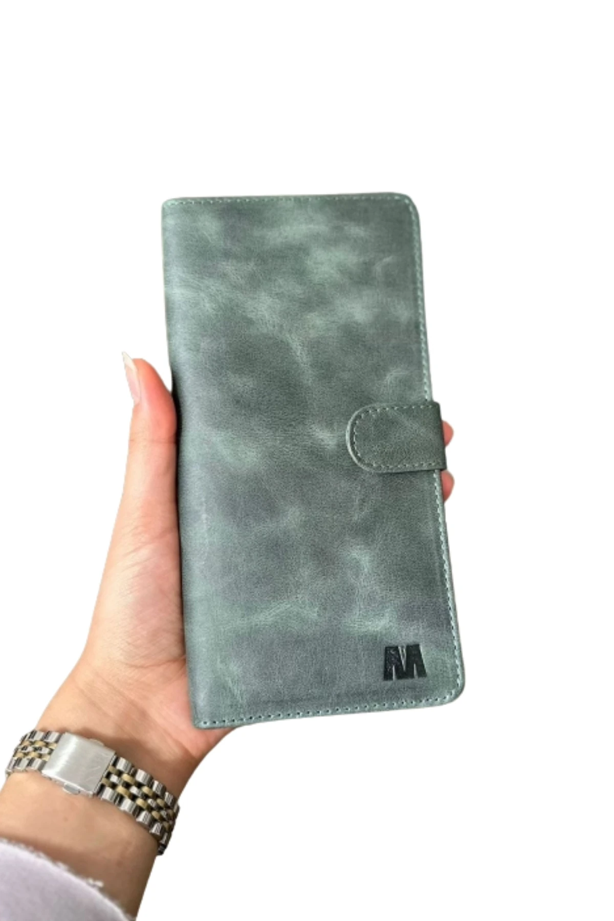 Hakiki Deri Unisex Cüzdan – Telefon Bölmeli, İsim Yazılı, Kişiye Özel | Twist 2323 - Tiguan Haki