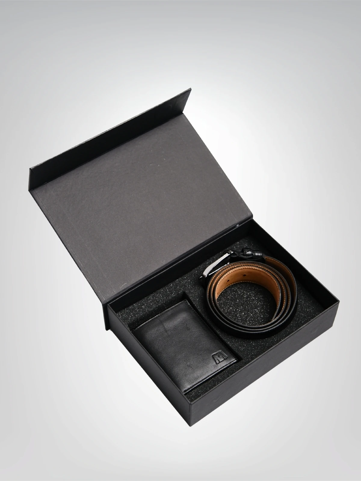 Hakiki Deri Spor Kemer ve Berlin Cüzdan Kutulu Set