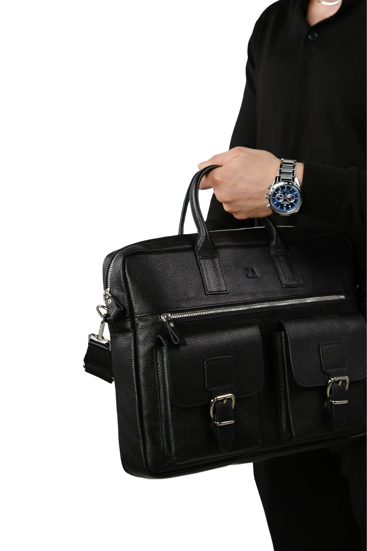 Hakiki Deri Laptop El Çantası – 16 inç Uyumlu, Çok Gözlü | Loreen 2230