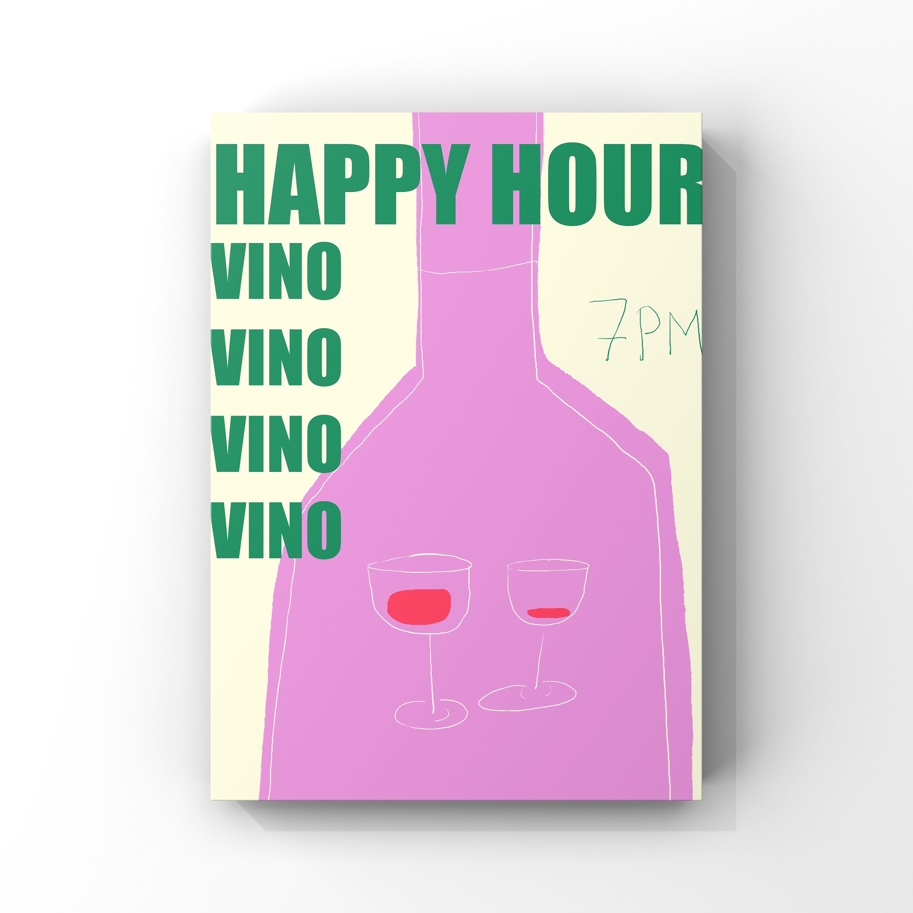 Happy Hour Vino Art Print